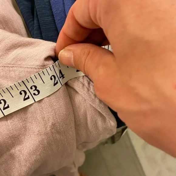 Frank & Eileen Eileen Woven Button Up Melange Pink & Grey Size Large - Picture 10 of 11